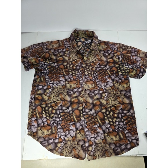 Other - Rare Multi Colored 70's Retro Geometric Damon Disco Shirt Vintage Men's XL Party